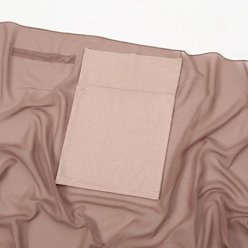 Chiffon Instant Hijab With Bulit-in Magnets Muslim Woman