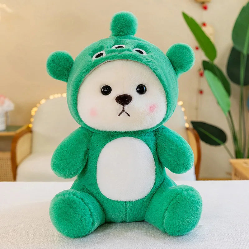 Cute Bear Turn Into Disney Stitch Plush Toys Cartoon Animals Dolls For Birthday Christmas Gifts