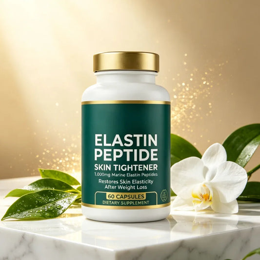 Elastin Peptide Skin Tightener, 1000mg Marine Elastin for Skin Elasticity & Firming After Weight Loss, 60 Capsules