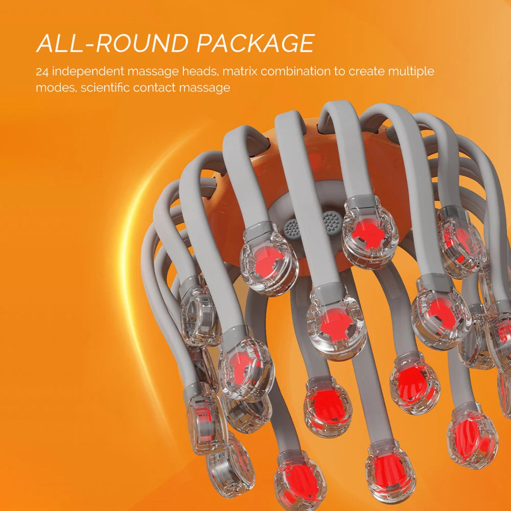 24 Heads Octopus Claw Head Massager Electric Scalp Massager