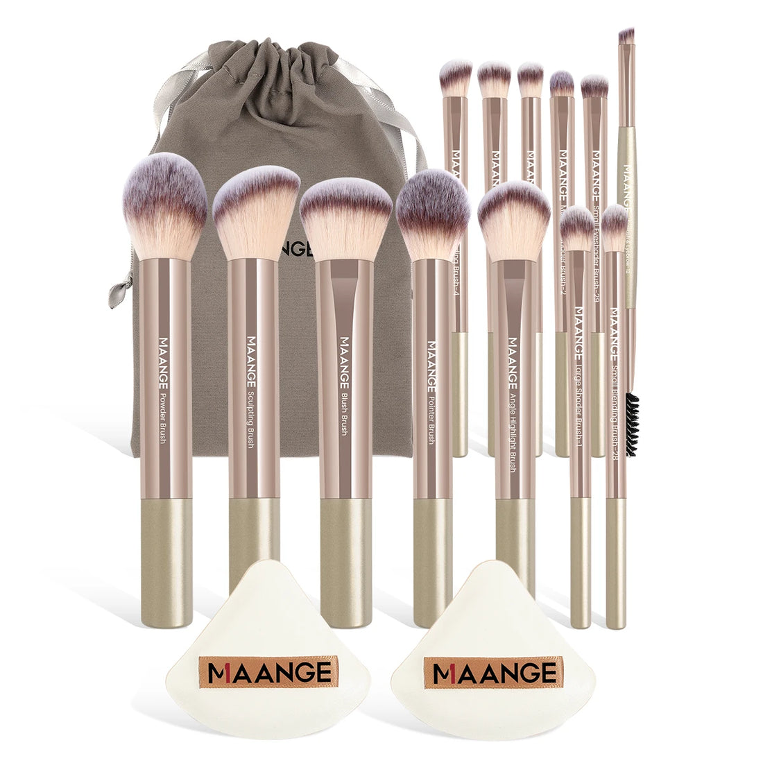 15pcs Makeup Tool 13pcs Makeup Brushes Set Foundation Powder Blush Eyeshadow Brush