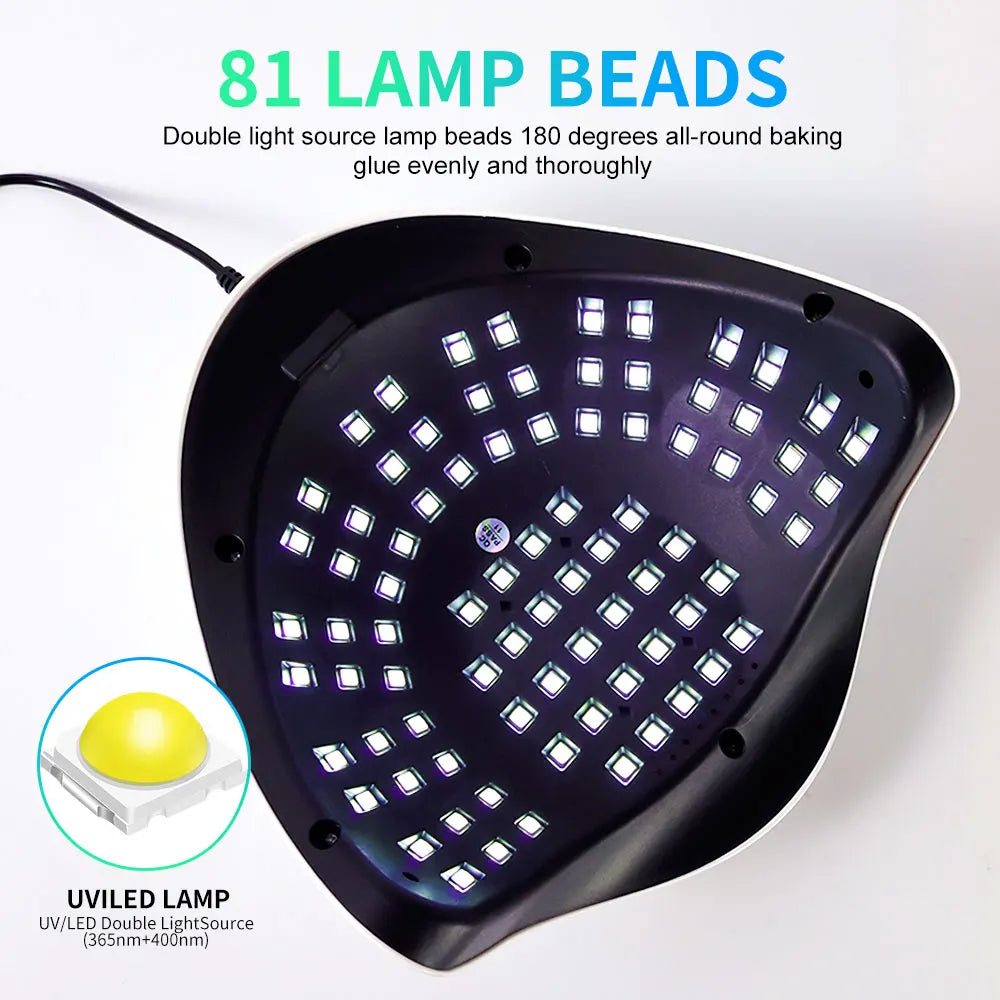 Professional 81 LED UV Nail Lamp with 4 Timers