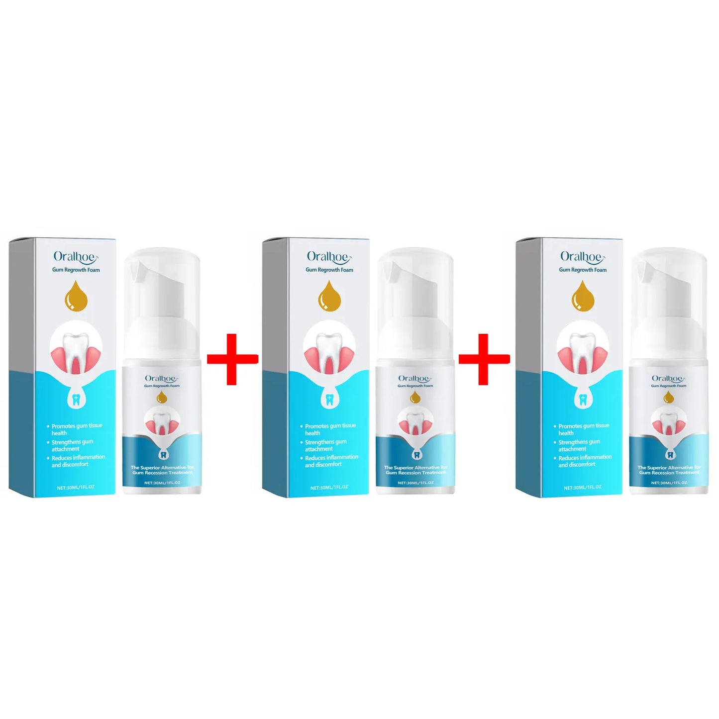 Gum Regrowth Foam Repair Gingival Teeth Whiten Remove