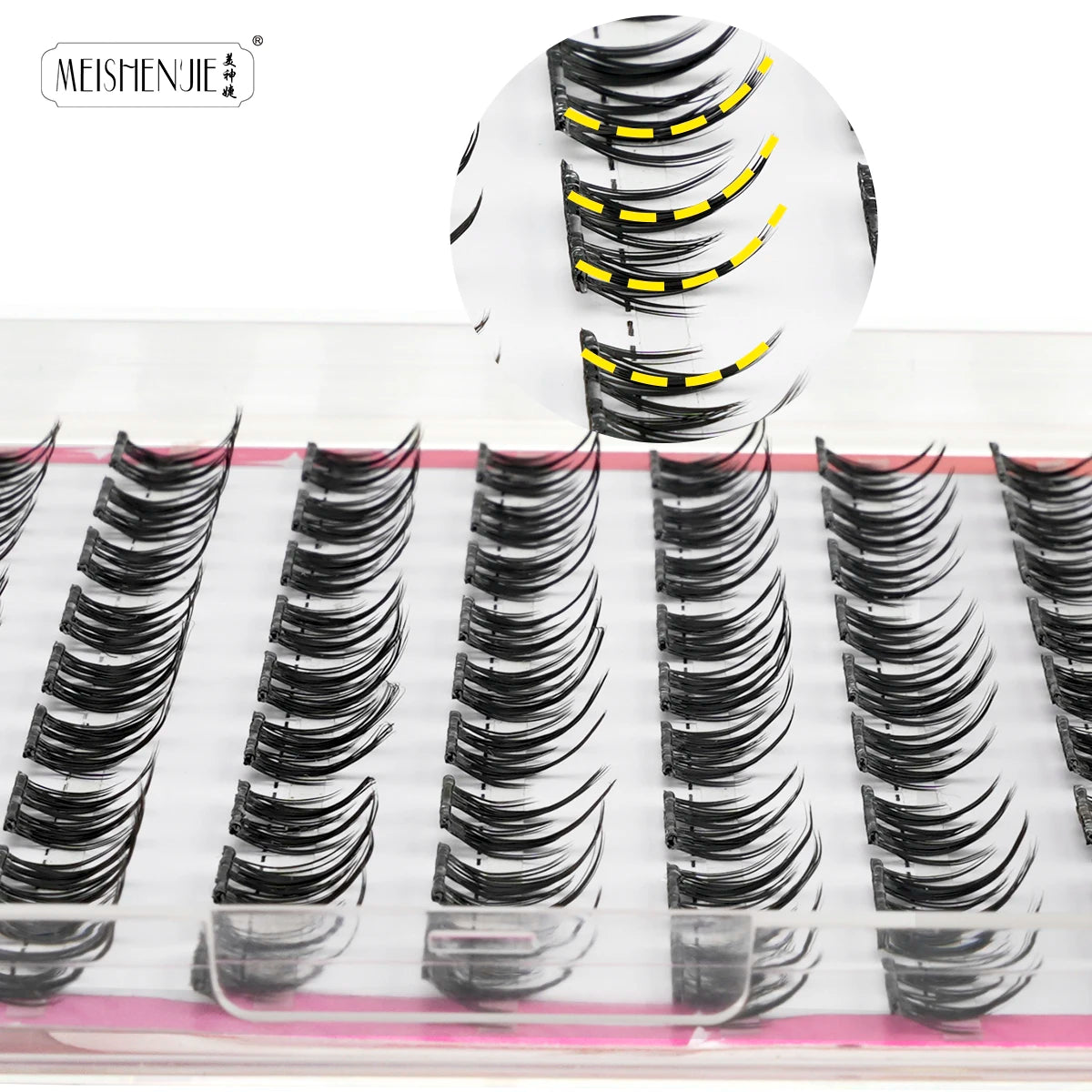 Self-Adhesive Cluster Lashes – 100PCS DIY No-Glue Individual Extensions