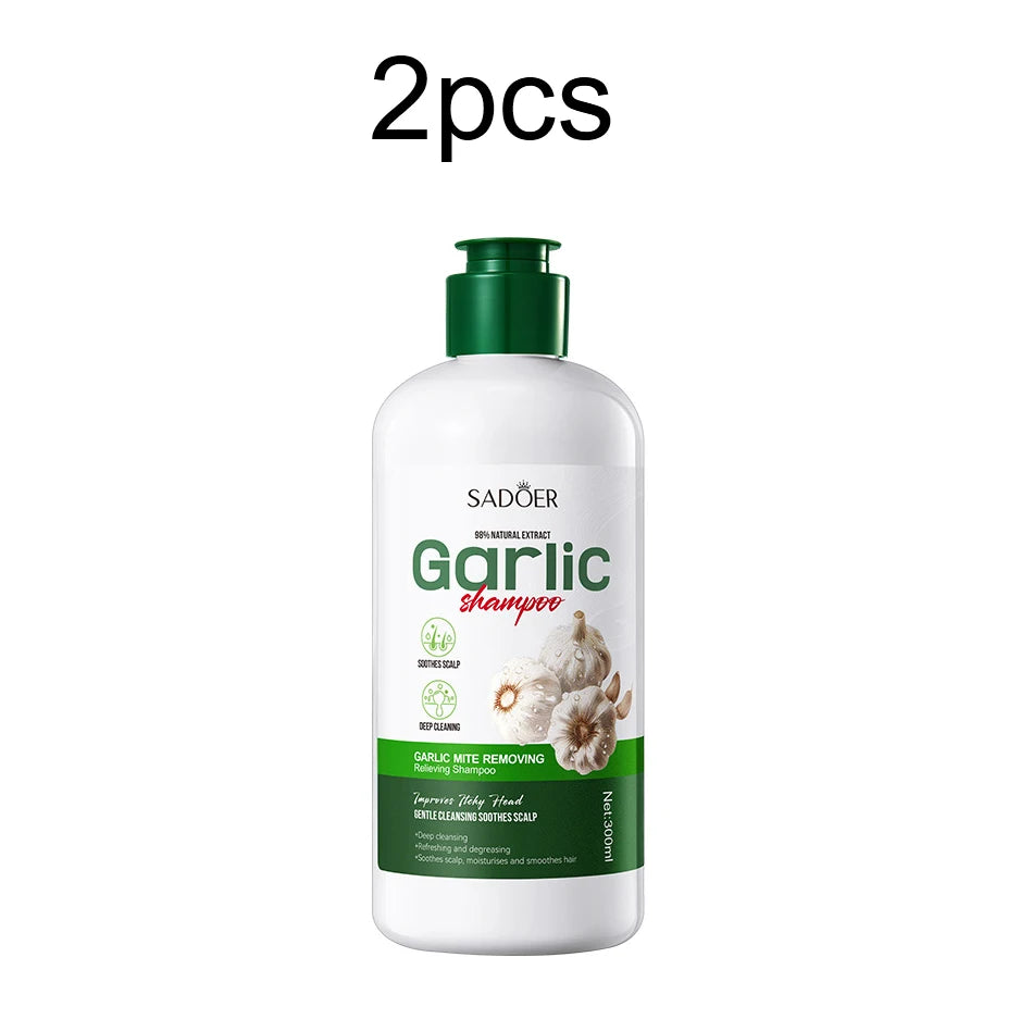 Garlic Anti-Mite Shampoo - Deep cleansing scalp care, specially designed for dandruff and itchy scalps.