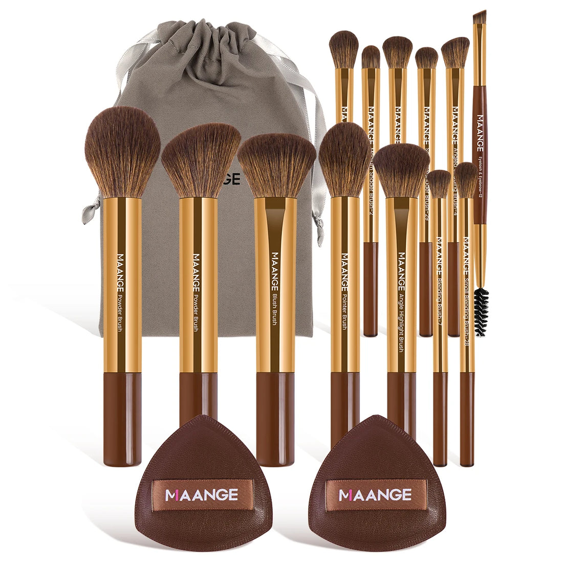 15pcs Makeup Tool 13pcs Makeup Brushes Set Foundation Powder Blush Eyeshadow Brush