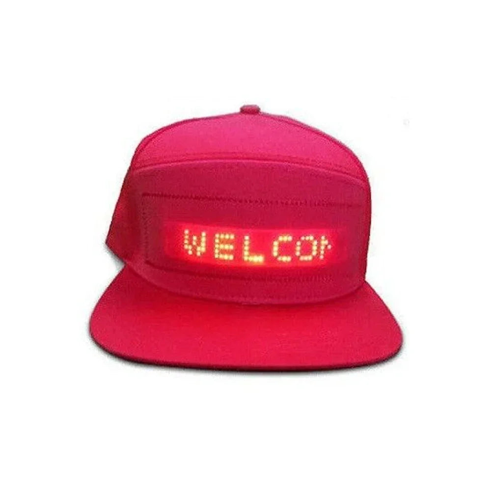 USB Rechargeable Bluetooth APP Programmable Baseball Cap