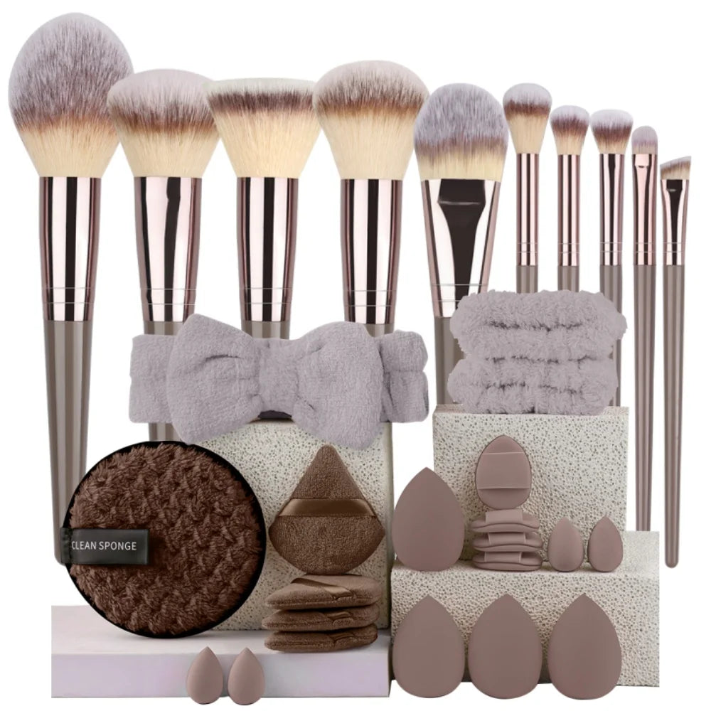 3-20Pcs Premium Foundation Makeup Brushes Set
