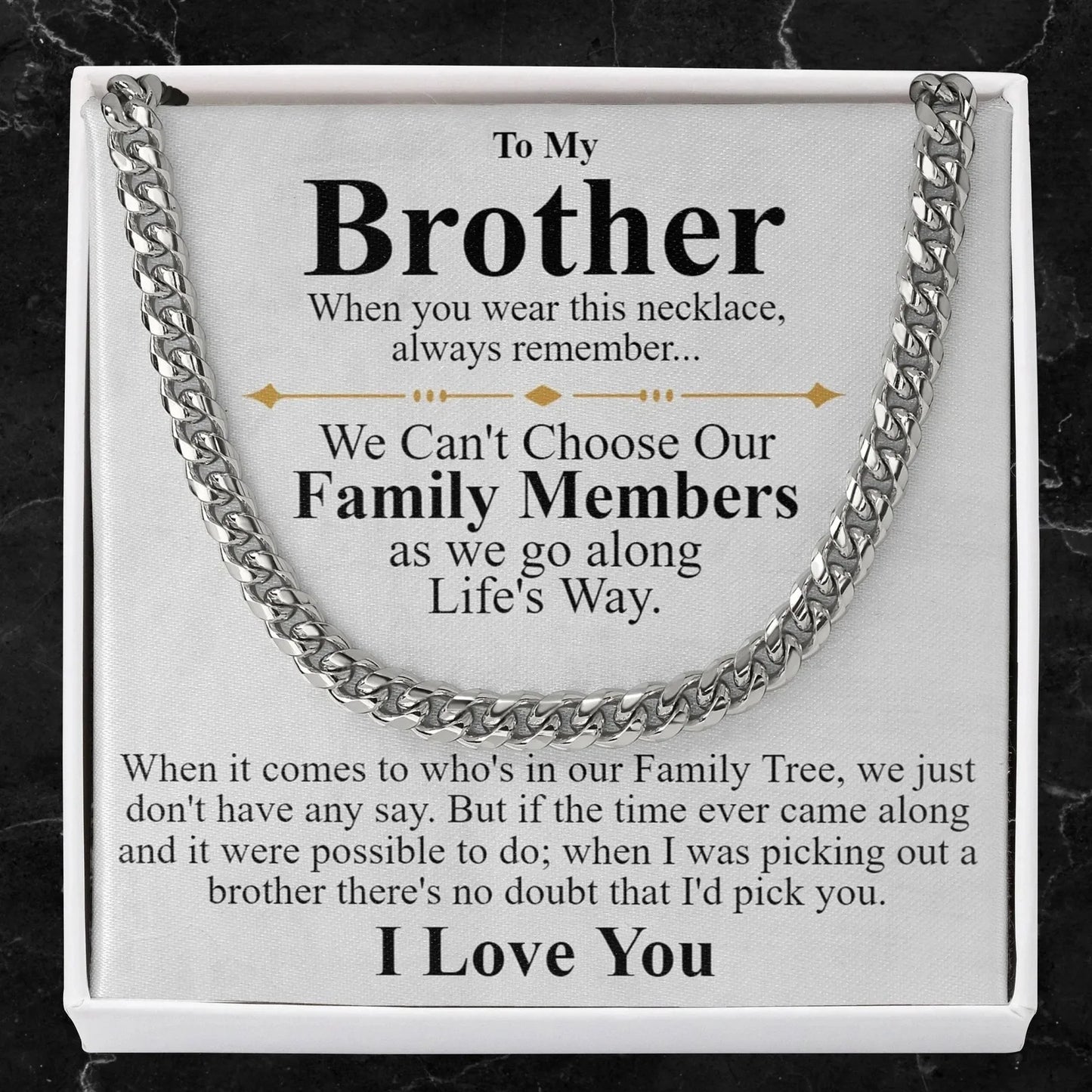 To My Boyfriend Gift Promise Necklace Stainless Steel Cuban Chain Men Man Male Birthday Gifts