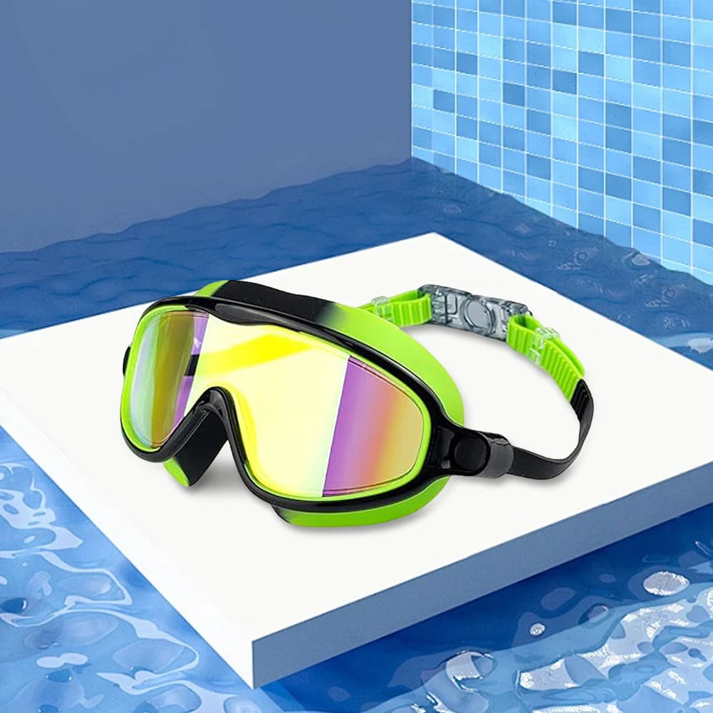 Kids Swim Goggles with Nose Clip & Earplugs, Anti-Fog UV Protection for Boys & Girls Ages 2-15