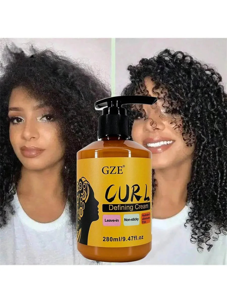 Curl Defining Cream 3 in 1 Leave-in Conditioner Non-sticky Hydrates & Eliminates Frizz Curling Cream