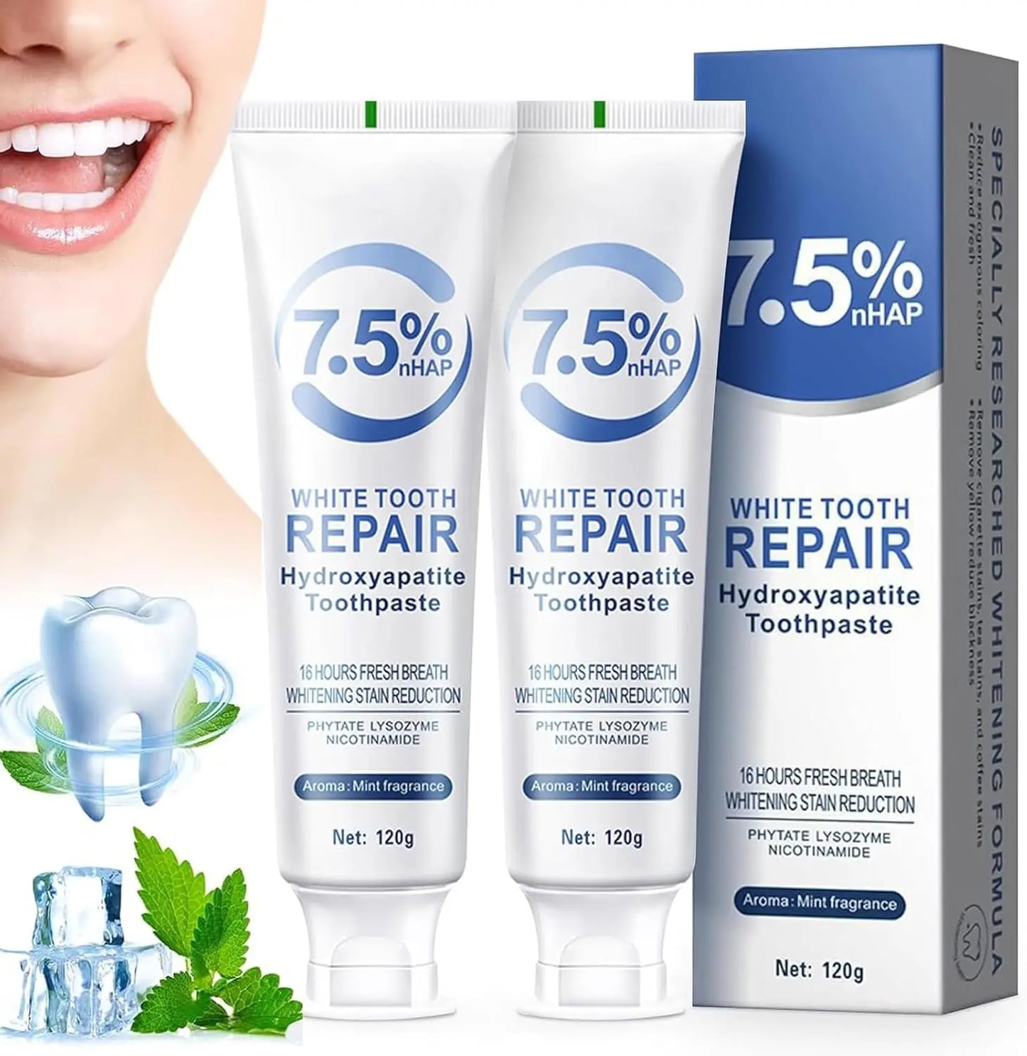 Nano Hydroxyapatite Toothpaste – Fluoride-Free Enamel Repair Paste