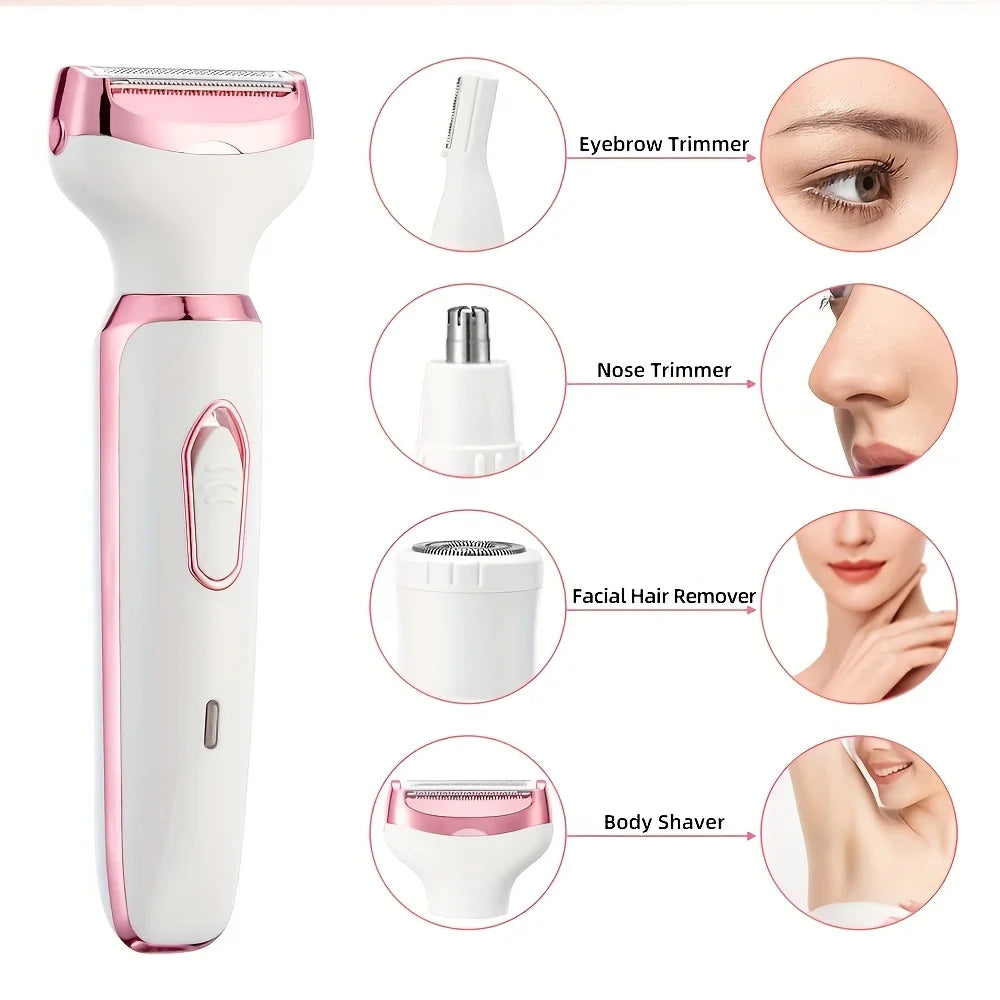 4 in 1  Women Electric Shaver  Body Hair Remover Epilator Painless Cordless Trimmer Razor Lady Gifts