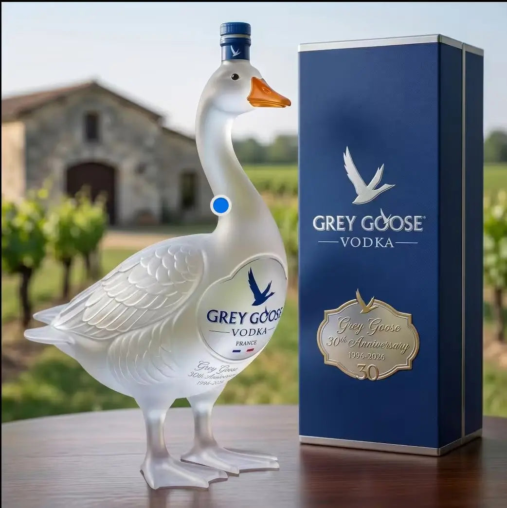 Grey Goose 30th Anniversary 3D Sculpted Vodka Bottle Collectible Display Piece