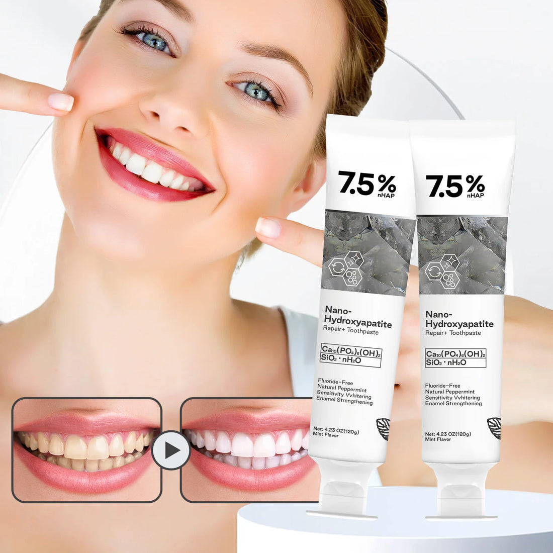 Hydroxyapatite Repair Toothpaste Sp-6 Probiotic Remove Stains Deep Clean