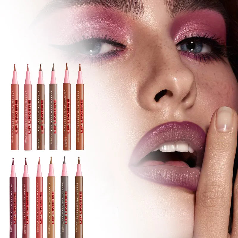 6 Colors Matte Waterproof Lip Liner – Smooth, Smudge-Proof, Hydrating