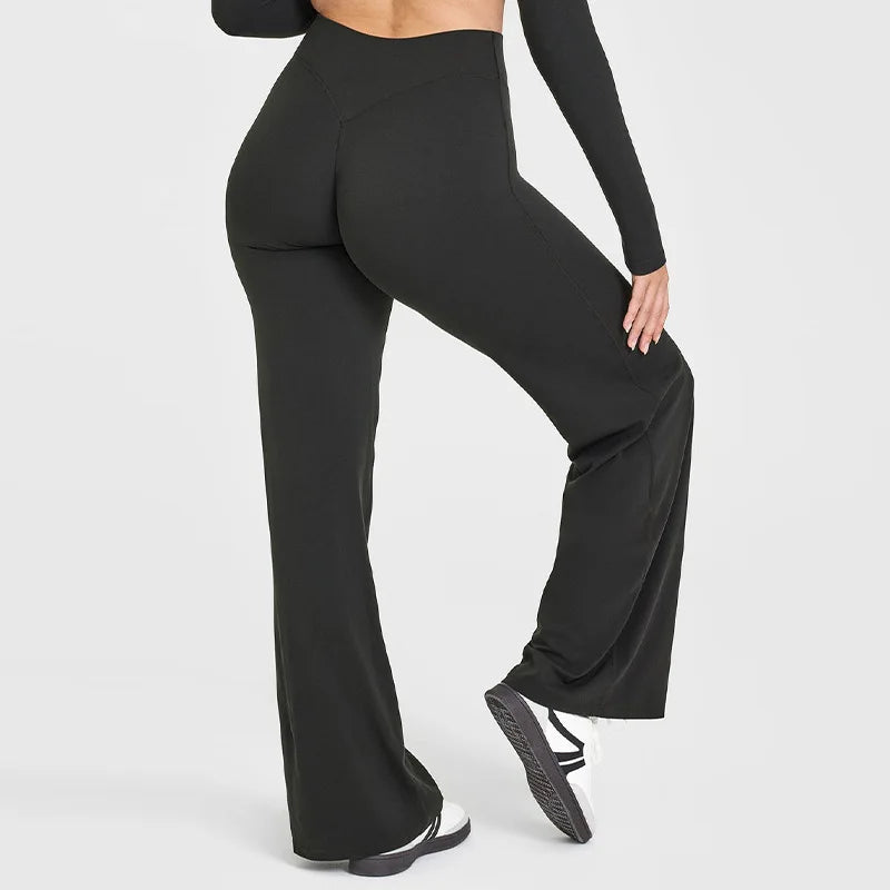 Sport Trousers SoftMotion Straight-Leg Pants Women's High Waist Yoga Bottoms GYM Naked Feel Pilates Running