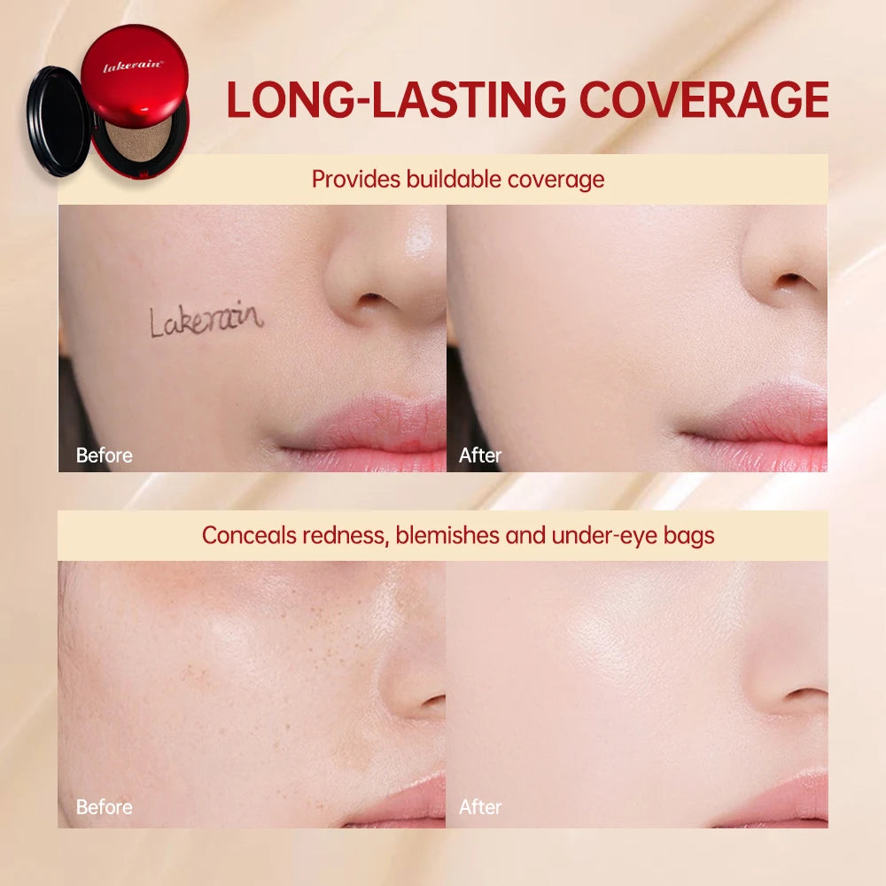 Lakerain Cushion Foundation – Waterproof, Long-Lasting Korean Base Makeup