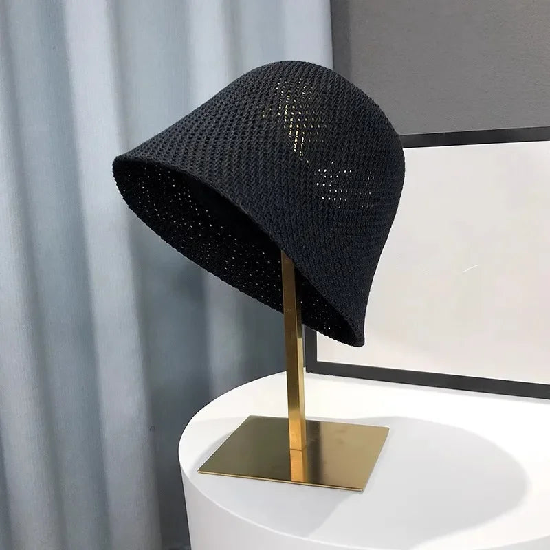 Coselan Women Bucket Hat Summer Hollow Out Thin Breathable
