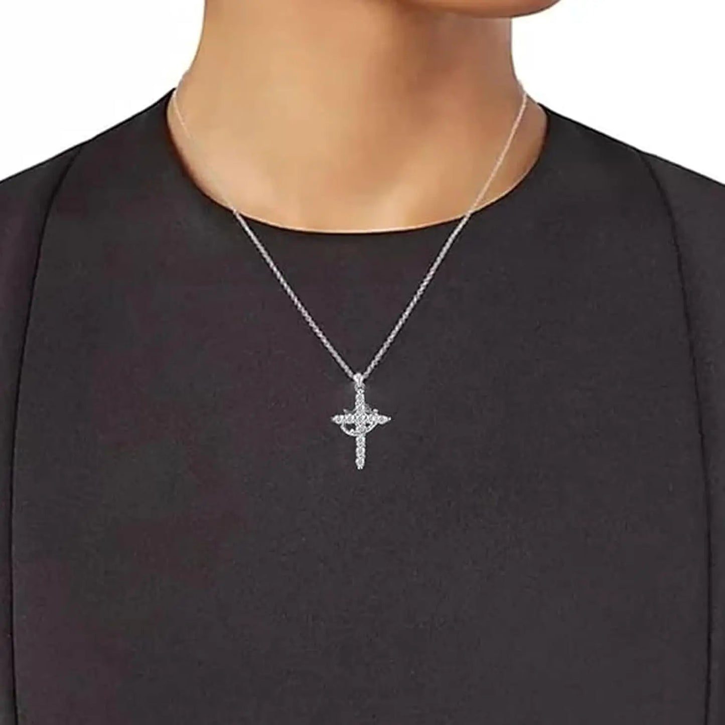 Crown Cross Necklace