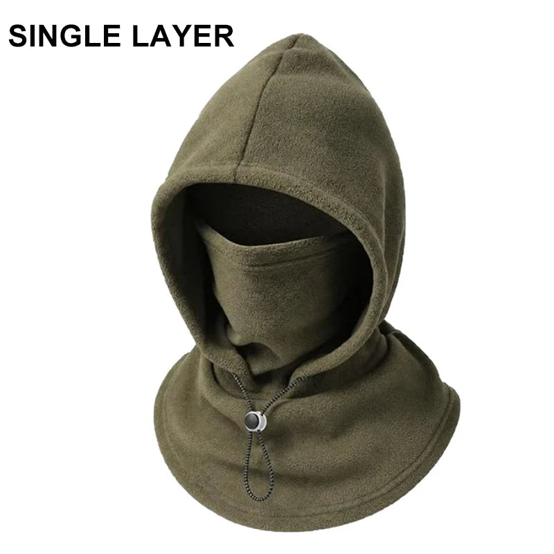 Warm Fleece Balaclava with Mask Thickened Windproof Neck Warmer Earflap Hat Unisex