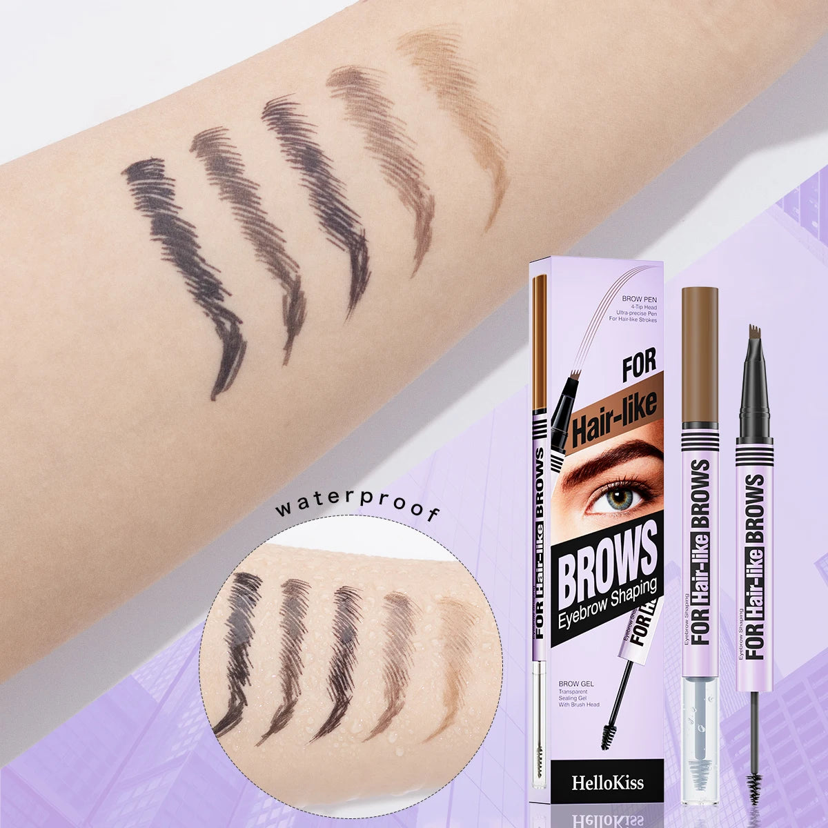 Waterproof Eyebrow Gel Pen – Long-Lasting Tattoo Liquid Brow Cream