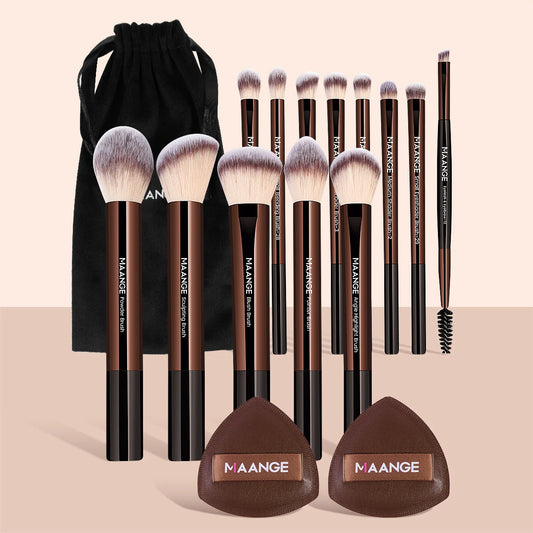 15pcs Makeup Tool 13pcs Makeup Brushes Set Foundation Powder Blush Eyeshadow Brush