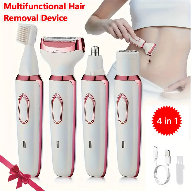 4 in 1  Women Electric Shaver  Body Hair Remover Epilator Painless Cordless Trimmer Razor Lady Gifts