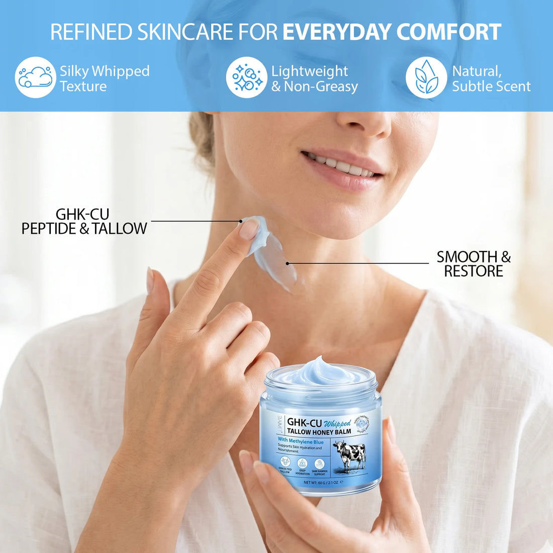 Copper Peptide Tallow Honey Face Balm