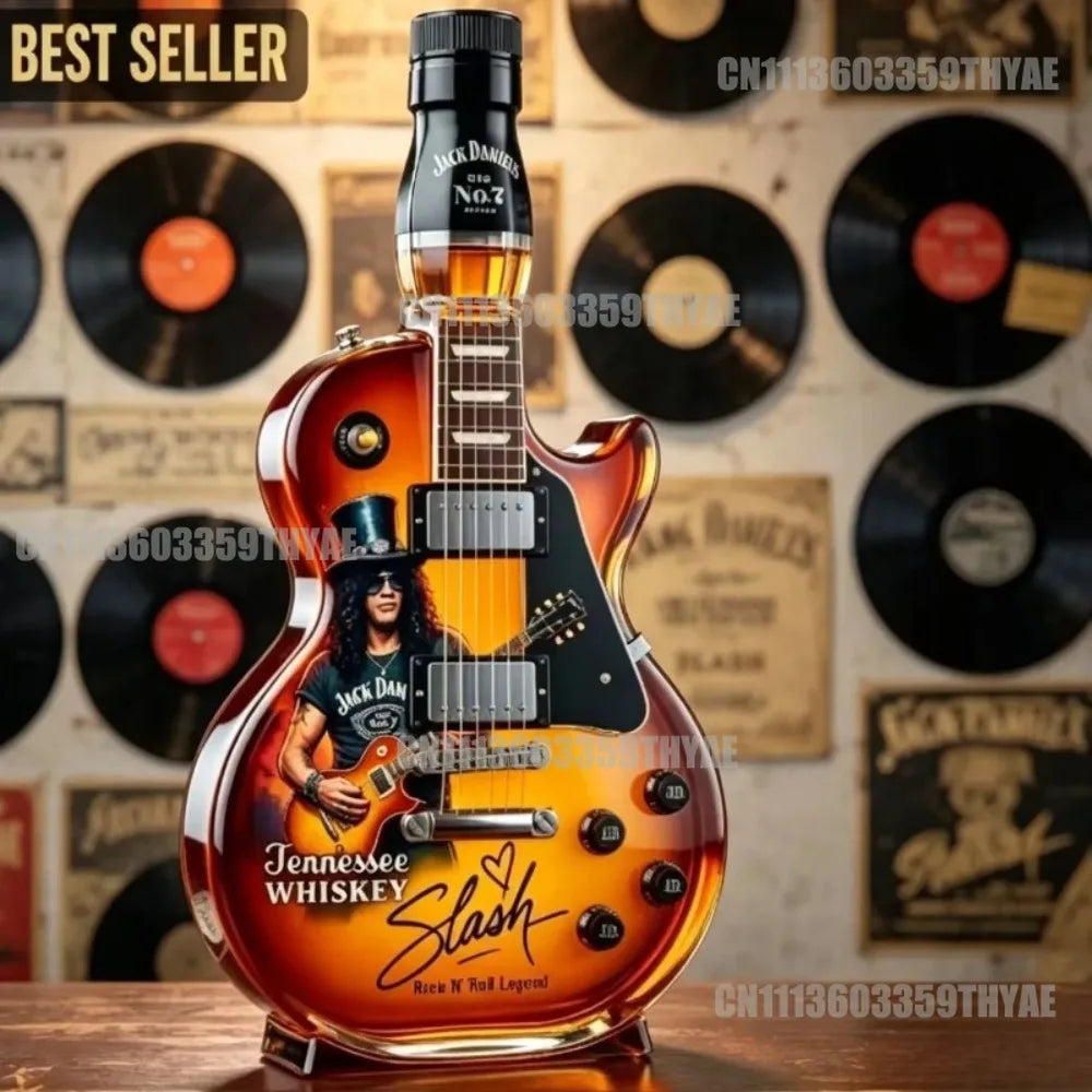 Appetite for Rock Vintage Sunburst Guitar Figurine Spirit Bottle – Unique Collectible Décor & Gift Idea