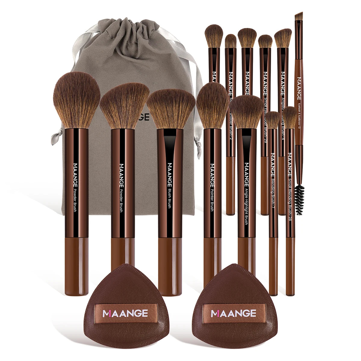 15pcs Makeup Tool 13pcs Makeup Brushes Set Foundation Powder Blush Eyeshadow Brush