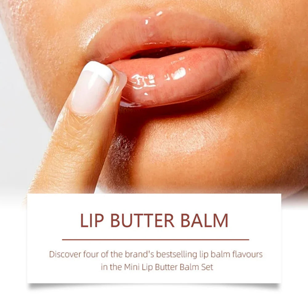 4 Pcs Mini Lip Butter Balm Set