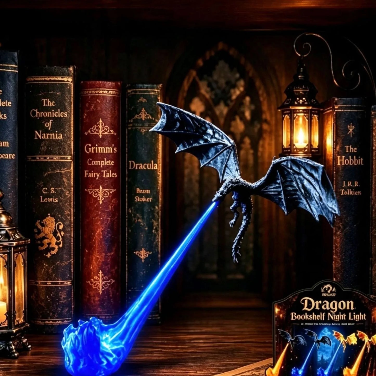 Dragon Breath Black Tech Desktop Decoration Glowing 3D Printed Toy