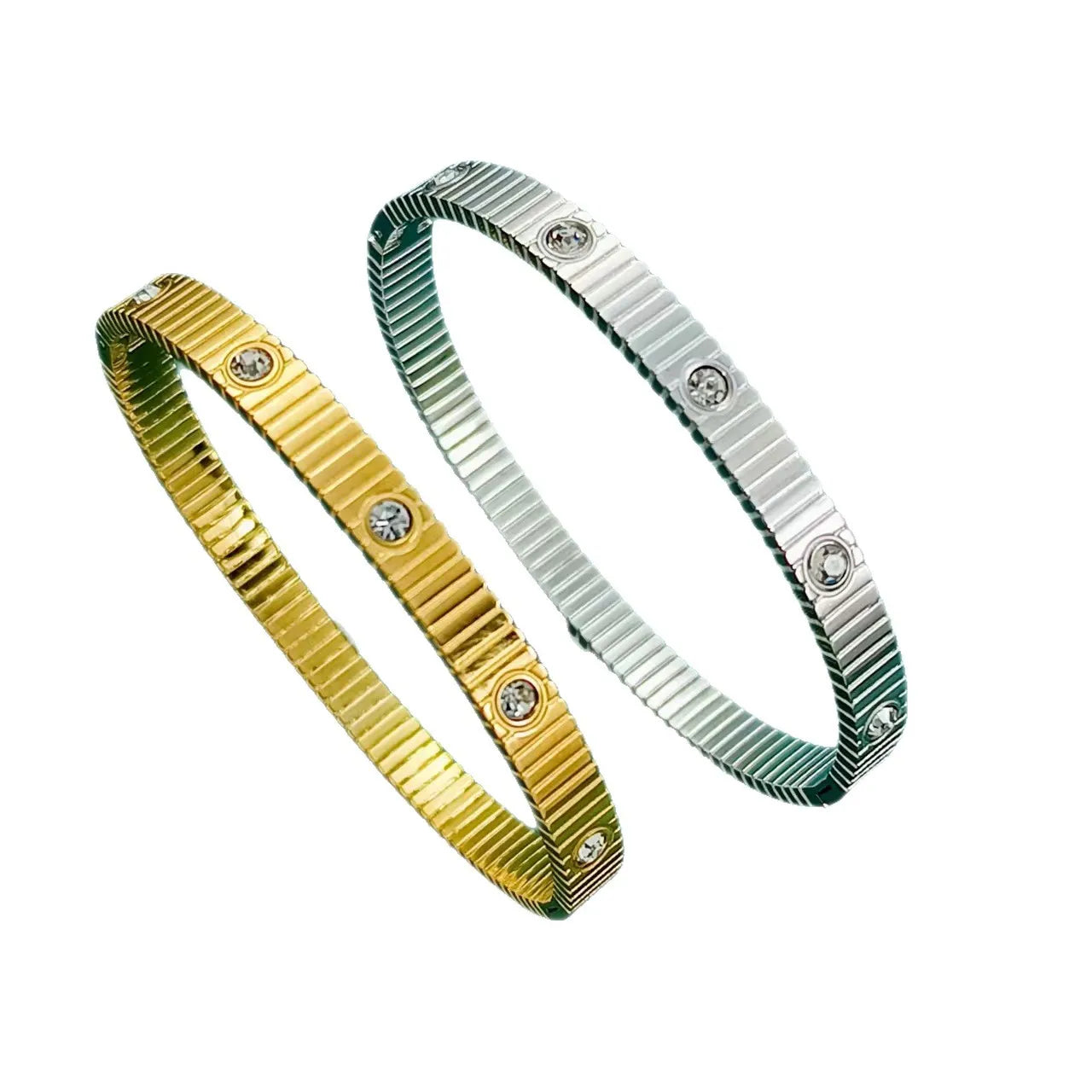 18K Gold Spiral Stripe Bracelet