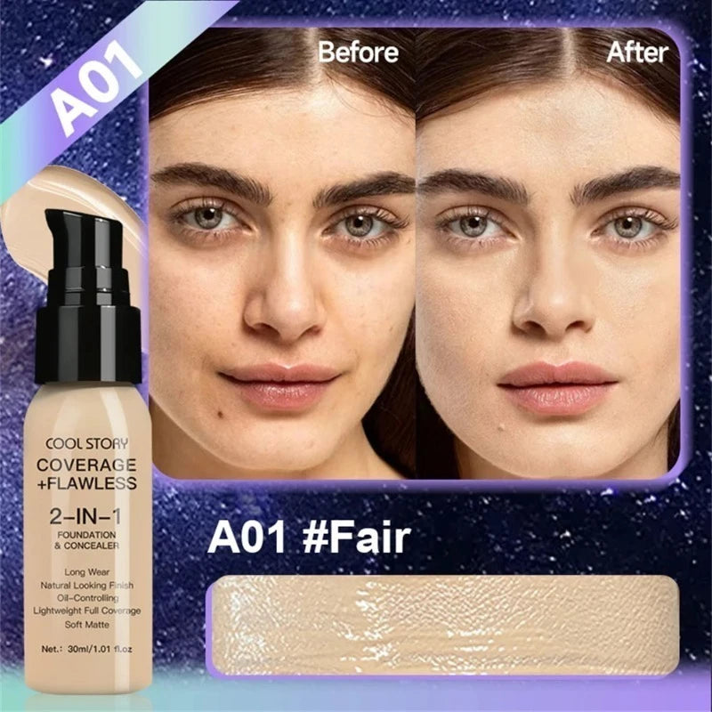 Matte Waterproof BB Cream – Long-Lasting, Hydrating 10-Color Foundation