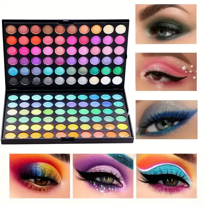 120-Color Eyeshadow Palette – Matte & Shimmer Nude Warm Tones