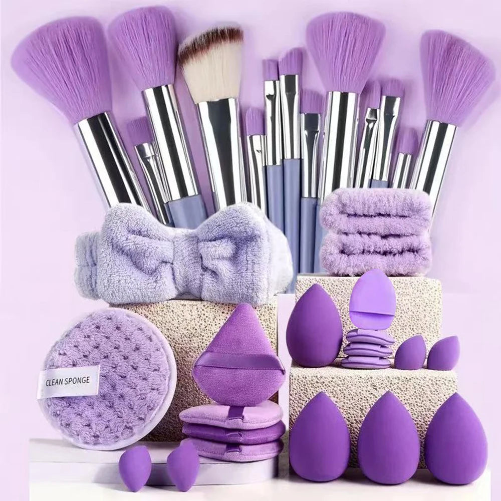 33pcs  Makeup  set Kit  Large and Small Beauty Sponges