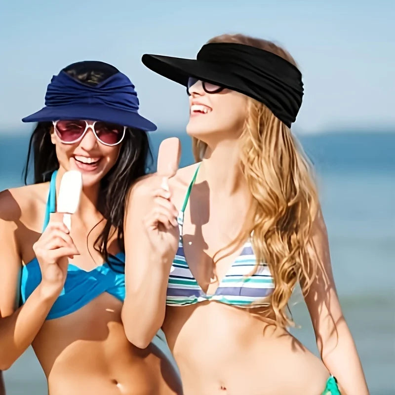 Women’s UPF 50+ UV Protection Sun Visor Hat – Wide Brim Sun Shield for Outdoor Activities