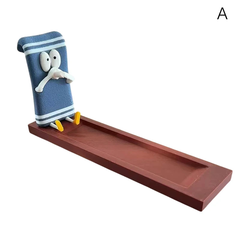Incense holder shaped like a towel