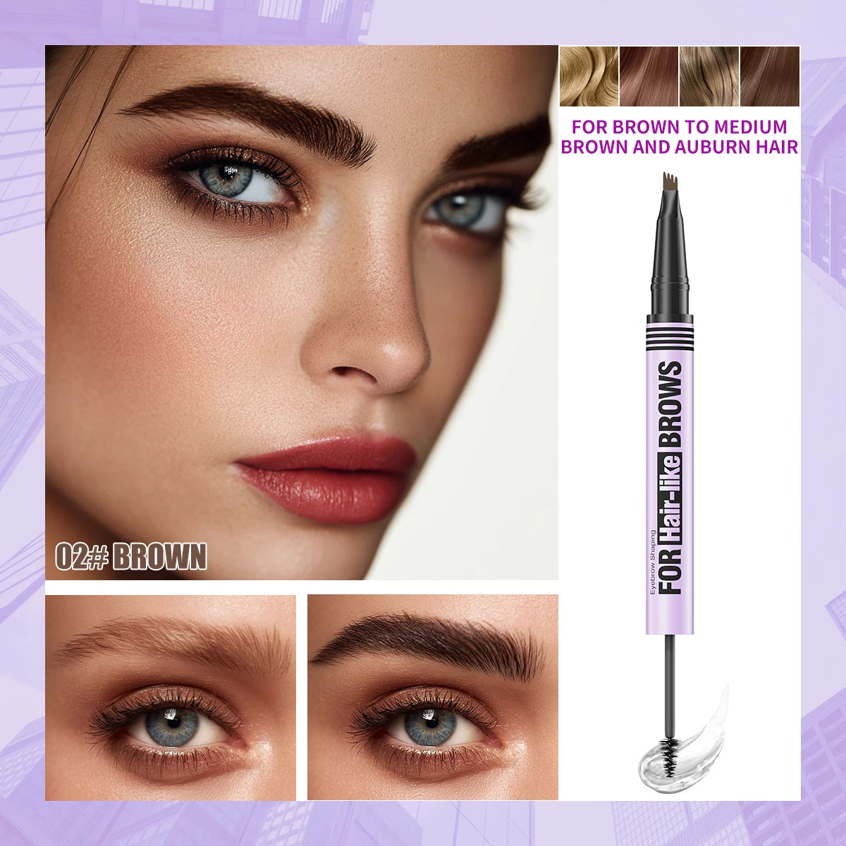 Waterproof Eyebrow Gel Pen – Long-Lasting Tattoo Liquid Brow Cream