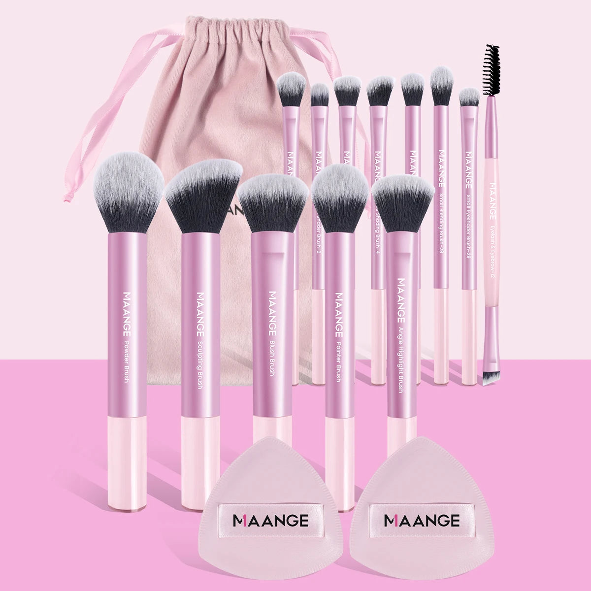 15pcs Makeup Tool 13pcs Makeup Brushes Set Foundation Powder Blush Eyeshadow Brush