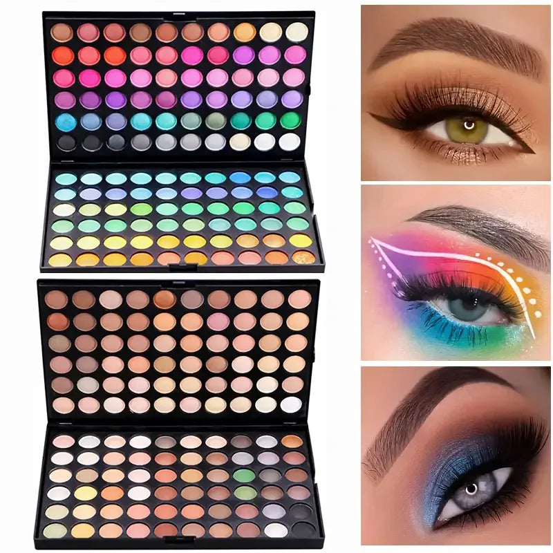 120-Color Eyeshadow Palette – Matte & Shimmer Nude Warm Tones