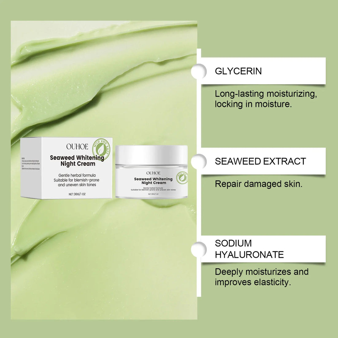 Nourishing Face Night Cream Whitening Moisturize