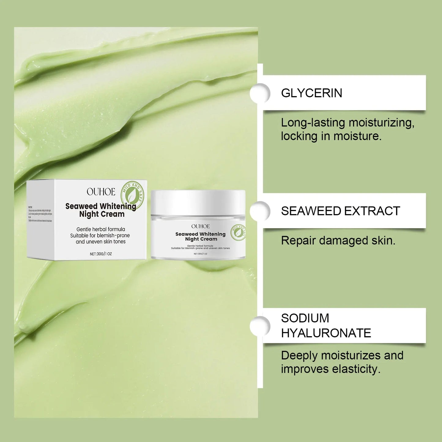 Nourishing Face Night Cream Whitening Moisturize
