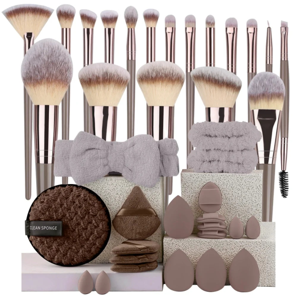 3-20Pcs Premium Foundation Makeup Brushes Set