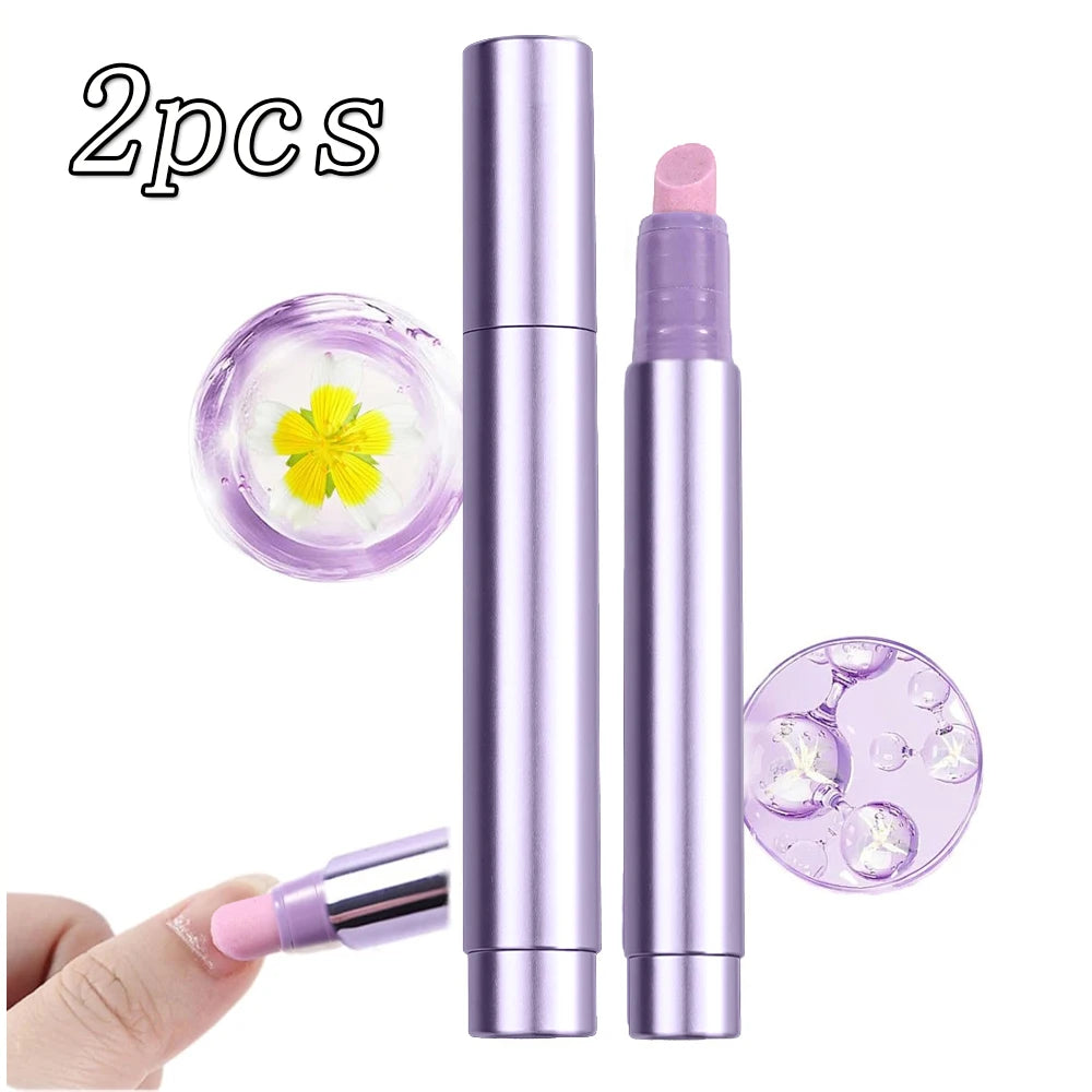3-in-1 Cuticle Pusher Nail Oil Pen Portable Ceramic Cuticle Oil Pusher Pen