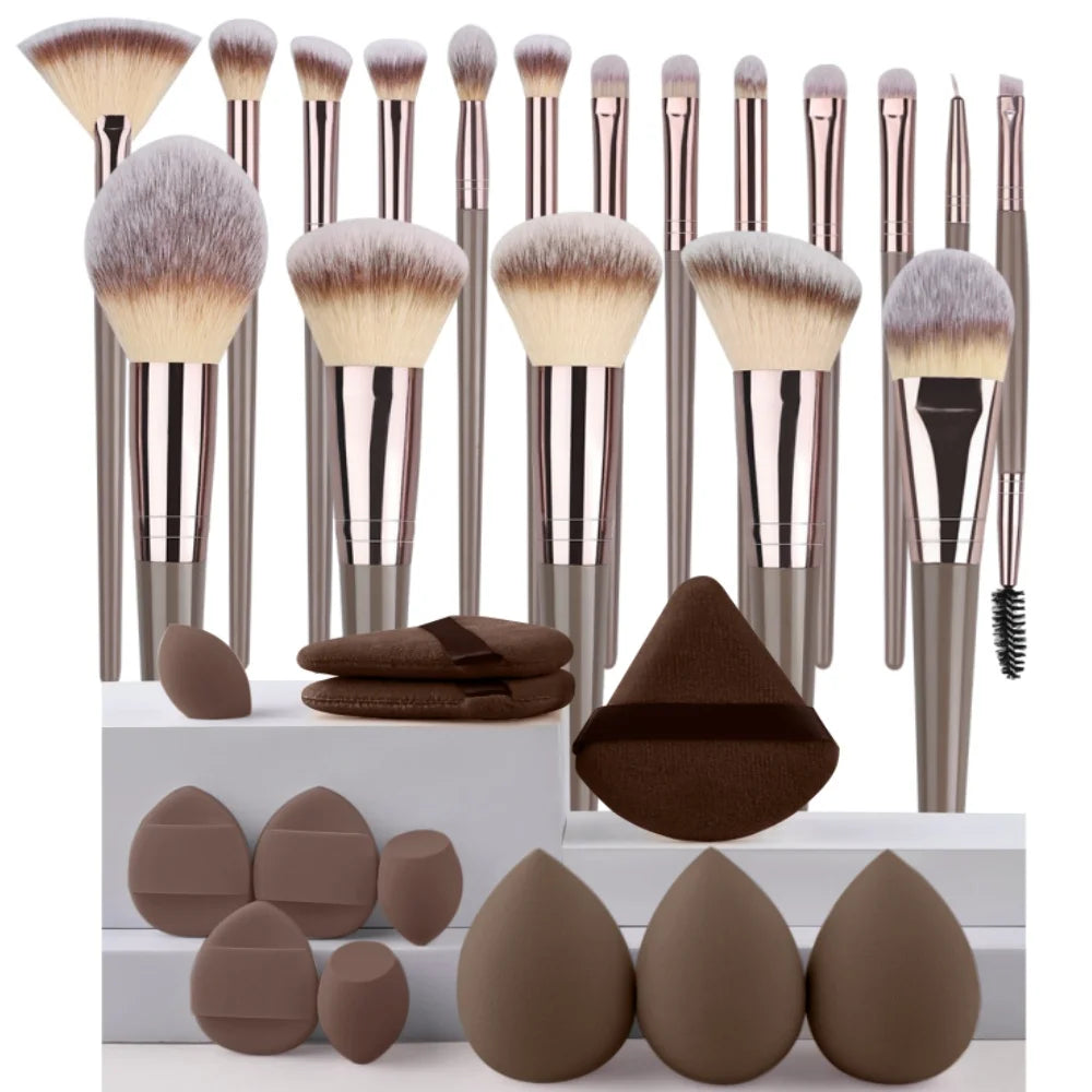3-20Pcs Premium Foundation Makeup Brushes Set