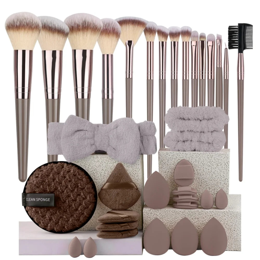 3-20Pcs Premium Foundation Makeup Brushes Set
