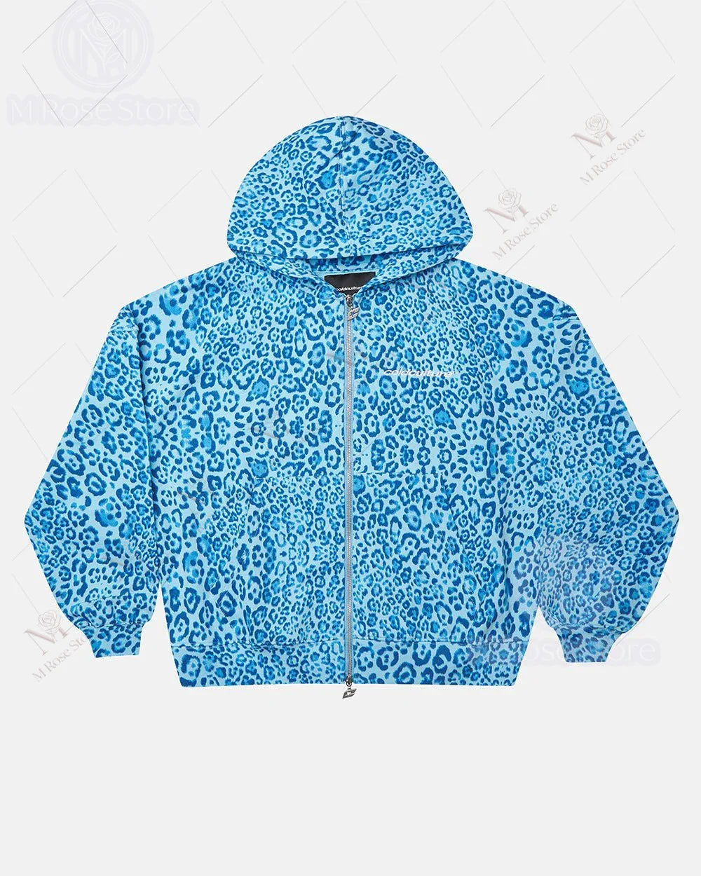 Retro Leopard Print Zipper Hoodie Sweatshirt Loose Casual Sportswear  Style Comfortable Streetwear