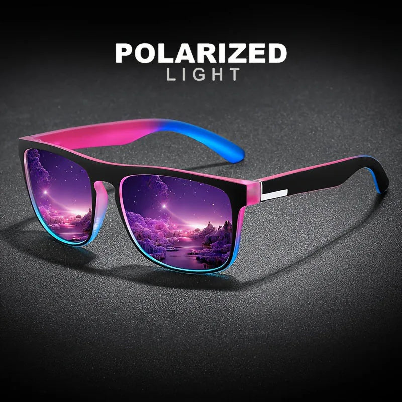 3Pcs Fantasy Gradient Mutipcolor Square Polarized Sunglasses